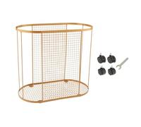 perfk Panier de Rangement pour Tapis de, équipement d'entraînement, Salle de Sport à Domicile, avec roulettes, pour haltères, Kettlebells et Bandes, Or