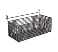 perfk Panier de rangement suspendu en métal pour chevet, pratique et peu encombrant, idéal pour un mur cubique, un bureau, une maison ou une chambre à, Noir, L
