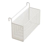 perfk Panier de rangement suspendu en métal pour chevet, pratique et peu encombrant, idéal pour un mur cubique, un bureau, une maison ou une chambre à, Blanc, M
