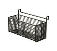 perfk Panier de rangement suspendu en métal pour chevet, pratique et peu encombrant, idéal pour un mur cubique, un bureau, une maison ou une chambre à, Noir, M