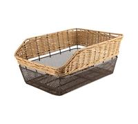 perfk Panier de vélo, Porte-Bagages de vélo, Grande capacité, Universel, pour Le Camping, Les Courses, Les Pique-niques, Brun