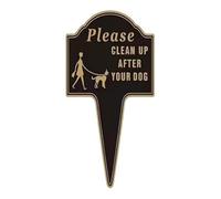 perfk Panneau de Nettoyage après Votre Chien Piquet de Jardin décoratif Plaque de signalisation de Promenade de Chien Facile à reconnaître pour Espace