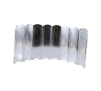 perfk Pare-Vent pour réchauds de Camping, Pliable et réutilisable, idéal pour Les barbecues en extérieur. Gain de Place, Argent, Hauteur 60 Cm