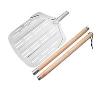 perfk Pelle à Pizza carrée en Aluminium, Outil de Transfert Professionnel antiadhésif, ustensiles de Cuisine pour Restaurant, spatule légère, Longueur Totale 135