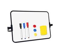 perfk Petit tableau blanc portable effaçable à sec, compact, lisse et réutilisable, avec stylet, pour le bureau, la maison, les listes de tâches, Noir