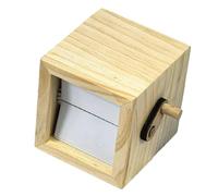 perfk Photo Flip Livre Frame Photo Album Ornement Doy Wood Box Box Hand Crank for Mother Day Scrapbooking Party Events Travel, 16 Pièces Brun Clair