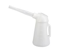 perfk Pichet à avec Bec Verseur, Pichet Distributeur D' Moteur Poignée Ergonomique, Récipient de Mesure D' avec Couvercle pour Fluides, 3L