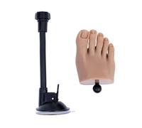 perfk Pied d'Entraînement Ongles Manucure Pédicure Modèle Pied Mannequin Support Réglable Silicone Réutilisable Préparation Examens Pratique Continue Salon Institut à Domicile, 2 Pied Droit