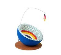 perfk Planche à gratter pour Chat avec Jouet interactif, Balle, Griffes, Tapis à gratter pour Un entraînement interactif des Chatons, des Chats et des