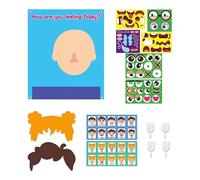 perfk Planche en feutre à faire soi-même, jouet d'apprentissage social et émotionnel, jeux de visages amusants pour filles et garçons de 3 à 4 ans, cadeau, modèle A