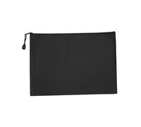perfk Pochette à fermeture éclair, organisateur Portable polyvalent en tissu Oxford, sac à documents noir, pochette de rangement pour jeux de société, A5