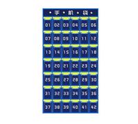 perfk Pochette Porte-téléphone Tableau Mural à Poches Support pour Calculatrice Suspendu Sac de Rangement Non Tissé Renforcé Accessoire Éducatif Adapté à Éc, 42 Pochettes 67 X 110 Cm