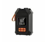 perfk Pompe à Air Électrique Portable Gonfleur Compresseur Mini Compagnon Numérique à Contrôle par Boutons Écran Numérique Tuyau et Buses Adaptée aux Paddle, Array, Noir, 104 Filaire Noir