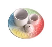 perfk Porte-bougies en sauge et, brûleur d'encens 4 en 1 pour salon, idéal comme cadeau ou pour bureau, Coloré