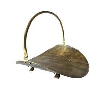 perfk Porte-bûches pour cheminée, Panier à bûches Portable et Multifonctionnel, Robuste et résistant, rétro, en métal.