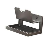 perfk Porte-couvercles mural, étagère à ustensiles avec bac égouttoir, sans perçage, organisateur de table, planche à découper, porte-couverts, Gris 1 Niveau