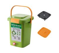 perfk Poubelle à Compost de Cuisine, Bac à Compost Scellé, Poubelle et Poignée, Conteneur de Compostage Portable, Boîte à Compost pour Jardin, Cour, Cuisine Extérieure, 15l