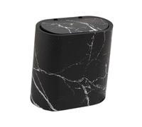 perfk Poubelle à couvercle à pression, poubelle ménagère simple, corbeille à déchets pour salle bain, d'entrée, cuisine, Noir
