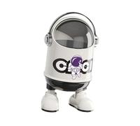 perfk Poubelle de bureau avec rangement intégré, design astronaute, petite corbeille à papier élégante pour la maison, idéale pour un hôtel, un salon ou une, Noir