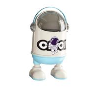 perfk Poubelle de bureau avec rangement intégré, design astronaute, petite corbeille à papier élégante pour la maison, idéale pour un hôtel, un salon ou une, Bleu