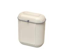perfk Poubelle de cuisine suspendue, petite, avec couvercle, portable, de 12 L, à fixer au mur, pour camping-car, comptoir ou bureau, Jaune