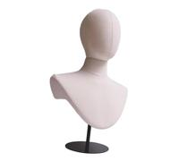 perfk Présentoir à perruques, tête de mannequin, base en métal pratique, décoration de bureau, support pour chapeau, foulard, postiche, casque, Socle Noir