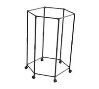 perfk Présentoir à vêtements de grande capacité pour vêtements sales, chambre à coucher avec roulettes, salle de bain, bureau, panier à linge, organisateur, Noir