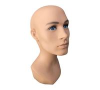 perfk Présentoir de tête de Mannequin pour homme chauve, robuste et polyvalent, présentoir de chapeaux en PVC, porte-perruque pour affichage de perruque,