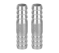 perfk Raccord cannelé Droit en Acier Inoxydable 304 de qualité supérieure pour Tuyau d'eau et d'air, 2 pièces, 13 Mm X 50 Mm