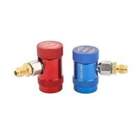 perfk Raccord Réfrigérant Raccord Rapide Climatisation Voiture Coupleur Connecteur Adaptateur Compact Forme Cylindrique Prise, 1234 Réglable Une Paire Avec Emballage Carte Plastique