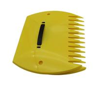 perfk Ramasse-feuilles léger et polyvalent, râteaux à main, outil de jardinage pour le nettoyage des déchets, des coupures de gazon et des débris, Rectangle Jaune