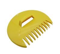 perfk Ramasse-feuilles léger et polyvalent, râteaux à main, outil de jardinage pour le nettoyage des déchets, des coupures de gazon et des débris, Rond Jaune