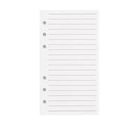 perfk Recharges de feuilles de papier A6 pour agenda, 40 feuilles de papier rechargeables pour classeurs à mobiles, pour comptes rendus de réunions et, Doublé