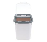 perfk Récipient de Stockage de Riz 10KG Récipient de Cuisine de Céréales de Riz Scellée de Nourriture Bac étanche à L'humidité Distributeur D'al, blanche, 33x23x25cm