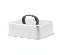 perfk Rectangulaire Couvercle de Cuisson Pratique en Acier Inoxydable pour Fondu de Fromage Gril Plaque Chauffante Adapté à la Maison Restaurant, 22.2X14.6X6.6cm