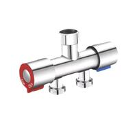 perfk Robinet de dérivation pour Machine à Laver, Robinet de Jardin pour Lave-Linge, Balai, Accessoire de Salle de Bain, à Double poignée