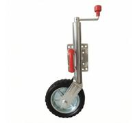 perfk Roue de Support de Remorque Cric de Remorque Vérin d'Attelage Roulette de Manœuvre Support Pivotant Montage sur Timon avec Rotation Escamotable et, 10 Pouces