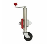 perfk Roue de Support de Remorque Cric de Remorque Vérin d'Attelage Roulette de Manœuvre Support Pivotant Montage sur Timon avec Rotation Escamotable et, 6 Pouces