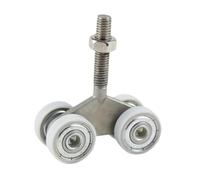 perfk Roulette de Porte Coulissante, Galets pour Rail Porte Coulissante, Roue de Rail Coulissante Douche Montée sur Le Dessus, Poulie de Rail Suspendue Lourde pour Armoires, Fenêtres, Patio, Cuisine