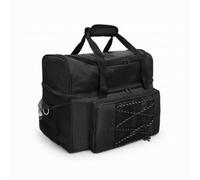 perfk Sac de Bowling Sacoche Fourre-Tout Organiseur avec Compartiments Structure Rectangulaire avec Berceau pour Deux Boules et Séparateur Matelassé, Array, Noir, Deux Boules