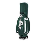 perfk Sac de Golf pour Femmes Chariot roulettes Sacoche Caddie Étui Putter Imperméable en Cuir Microfibre avec Roues Multidirectionnelles Silencieuses Adapté au Parcours Entraînement, Vert