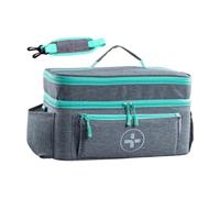 perfk Sac de premiers soins vide avec Handle Emergency Set Organizer pour Workplace Car Office, Gris
