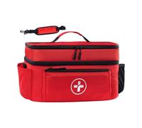 perfk Sac de premiers soins vide avec Handle Emergency Set Organizer pour Workplace Car Office, Rouge