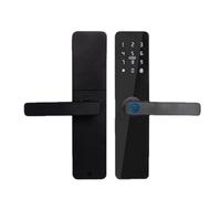 perfk Serrure de porte avec poignée, carte IC/mot de passe/clé/clavier, installation facile pour les locations d'appartements, les dortoirs et