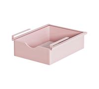 perfk sous étagère, facile à installer, panier coulissant multifonctionnel pour placard, organisateur sous armoire pour garde-manger, Rose