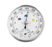 perfk Station météo baromètre à mouvement mécanique portable pour bateau de pêche, toutes saisons, thermomètre à cadran mural précis