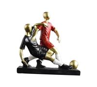 perfk Statue de joueur de Football en résine, Sculpture d'athlète à collectionner d'intérieur, décoration pour salon, bureau, étagère, bureau, 11.7x5.2x12cm