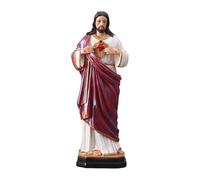 perfk Statue du Sacré-Cœur de Jésus pour la décoration d'autel à domicile, figurine décorative robuste en résine pour table intérieure