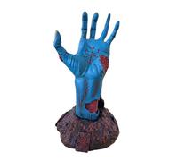 perfk Statue Main de Dieu Ornement Accessoires BD Amateur Cadeau Halloween Décor Résine Sculpture pour Intérieur Extérieur Bureau, Bleu