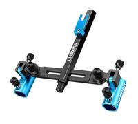 perfk Support de Canne à pêche Double, Support Amovible, boîte de pêche Universelle et Stable, Rotation à 360 degrés, pour rivière et mer, Bleu